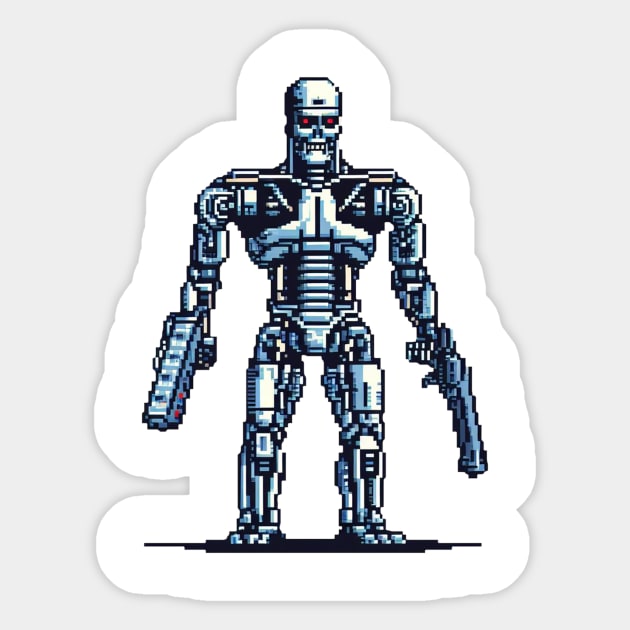 The Terminator 8Bit Sticker by nerd.collect